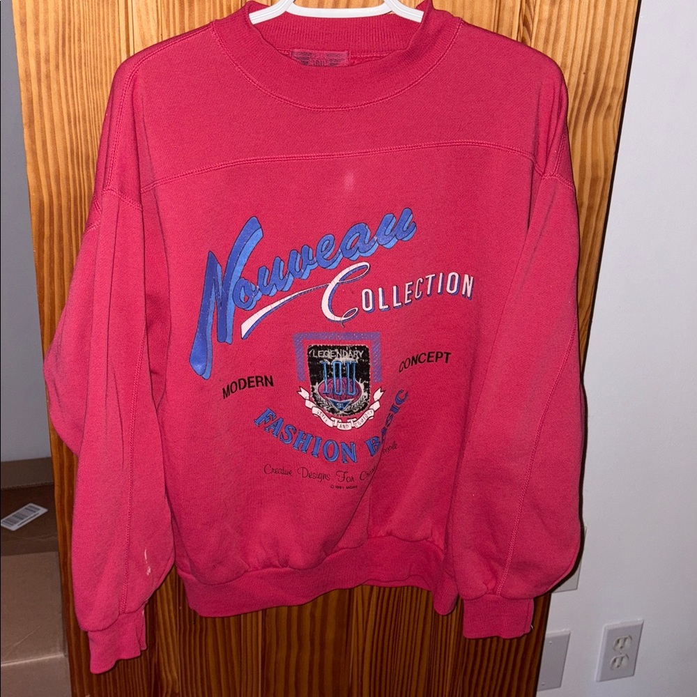 Red Nouveau Collection Sweatshirt